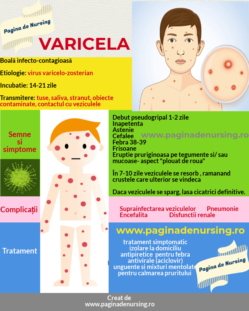 Varicela și Zona Zoster îngrijirea pacientului cu varicelă Pagina